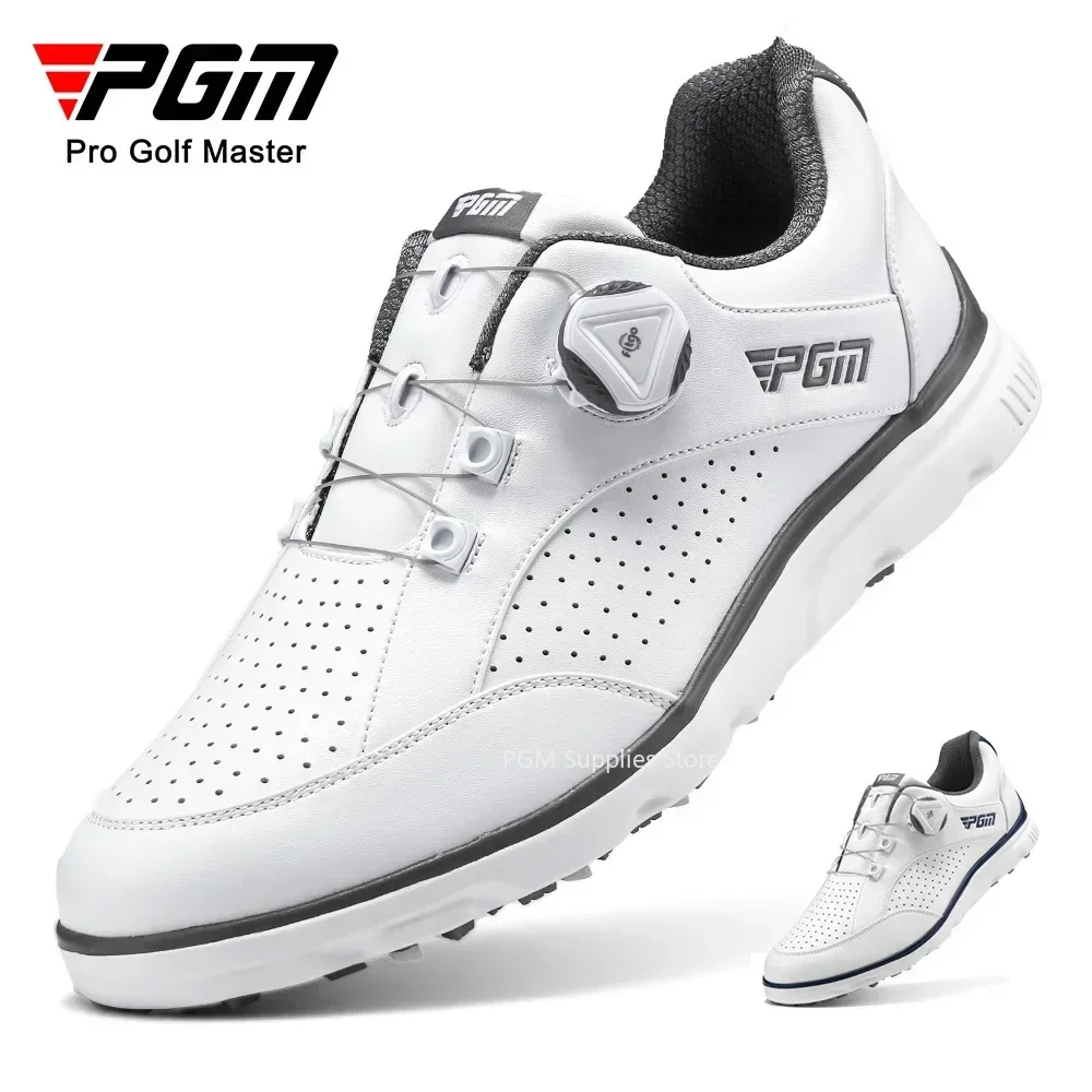 Golf Equipment Brands - PGM Heren Golfschoenen Knop Schoenveters Anti-zijslip