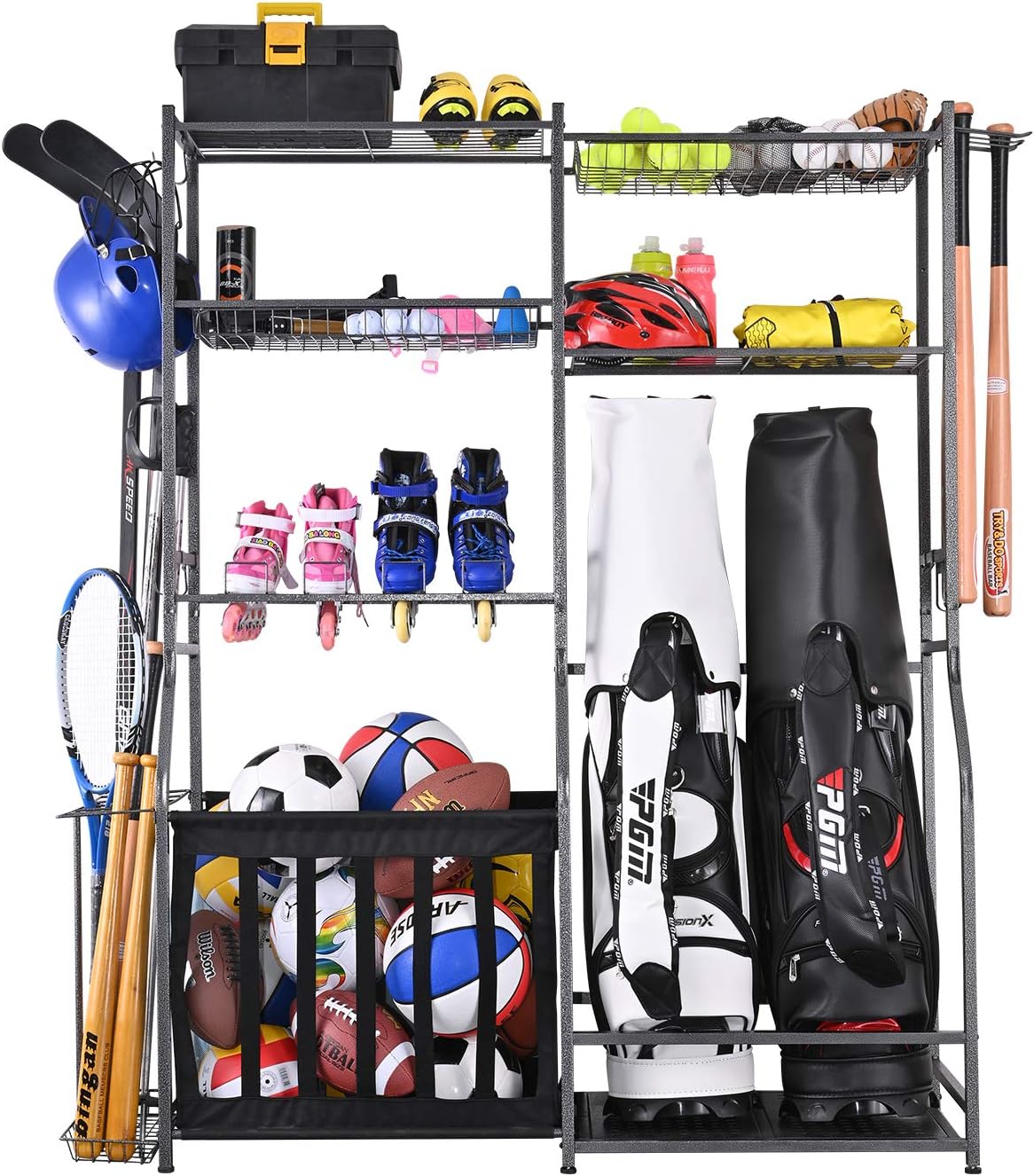 Golf Equipment Garage Storage - Garage sportartikelen opbergstandaard, twee golf tas