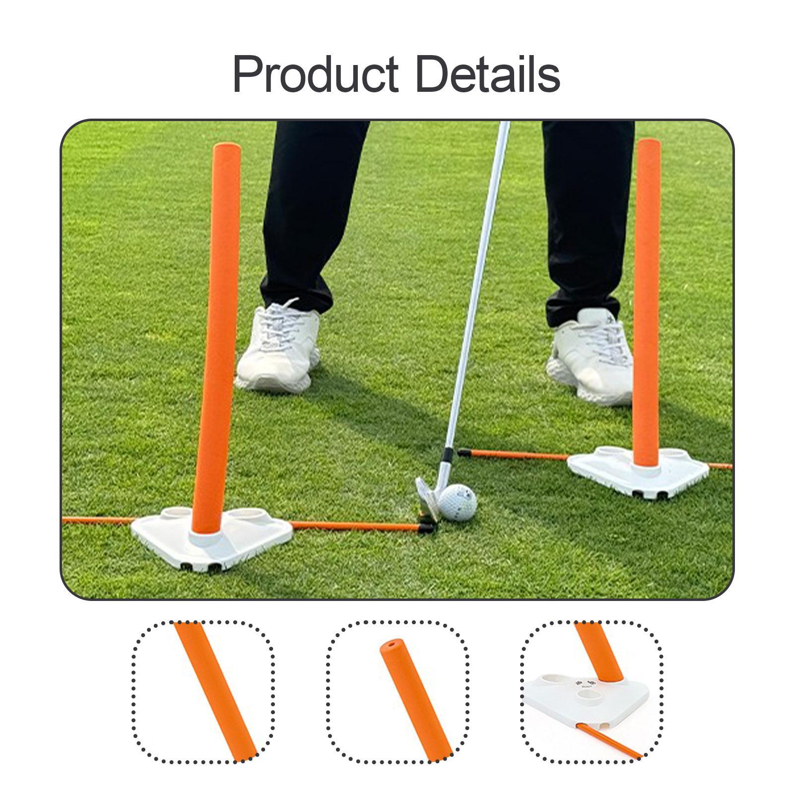 Alignment Stick Set - Indoor/Outdoor golfswingtrainer met houder voor uitlijningsstok,