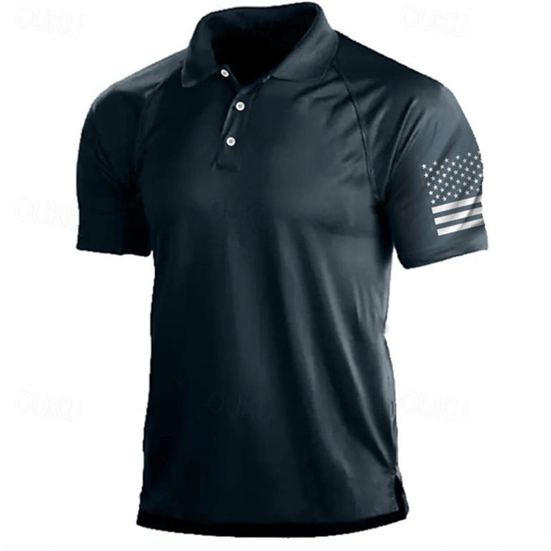 Golf Equipment Brands - 3D Print USA Vlag Patroon Poloshirt