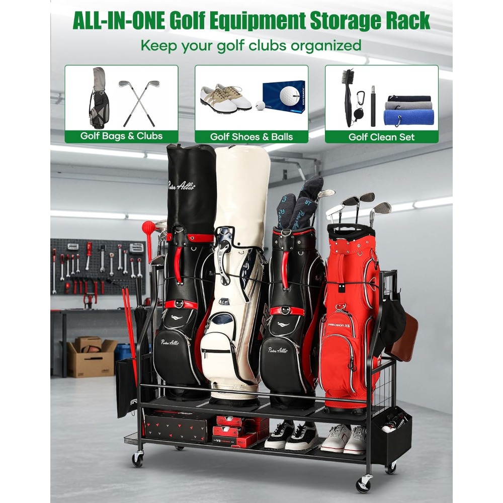 Golftas opbergrek op wielen Ga - Golf Equipment Garage Storage recensie en prijs