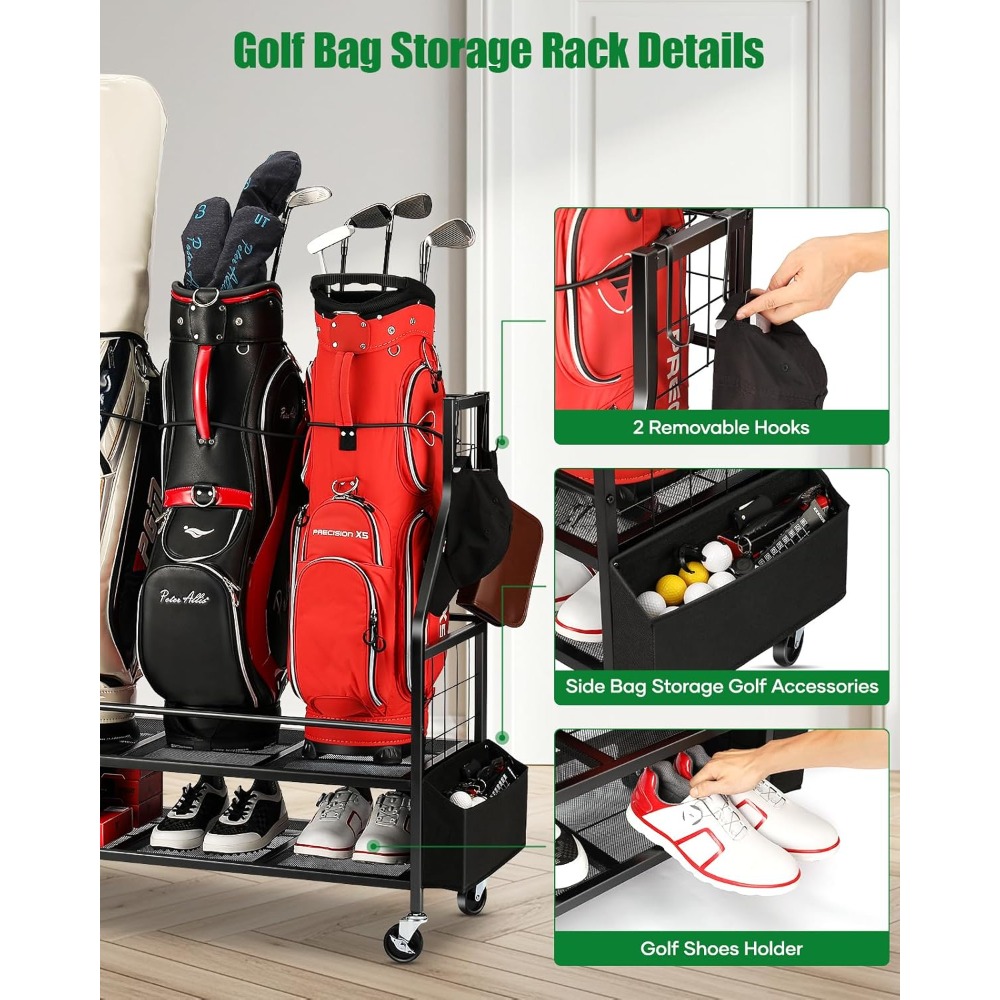 Golftas opbergrek op wielen Ga - Golf Equipment Garage Storage recensie en prijs