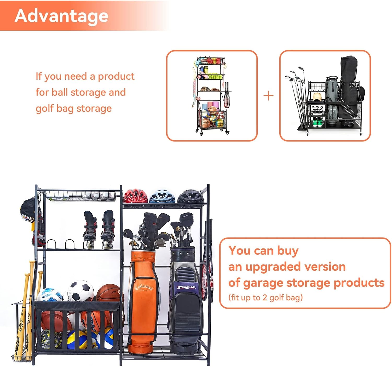 Garage sportartikelen opbergre - Golf Equipment Garage Storage recensie en prijs