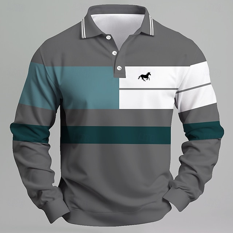 Gestreept herenpoloshirt met e - Golf Equipment Brands recensie en prijs