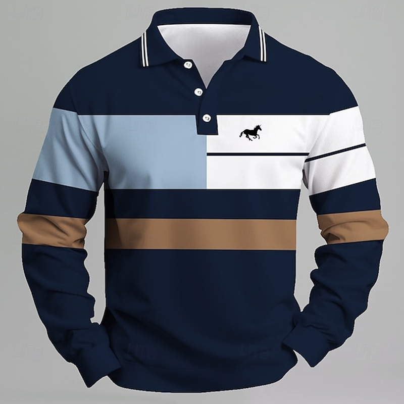 Gestreept herenpoloshirt met e - Golf Equipment Brands recensie en prijs